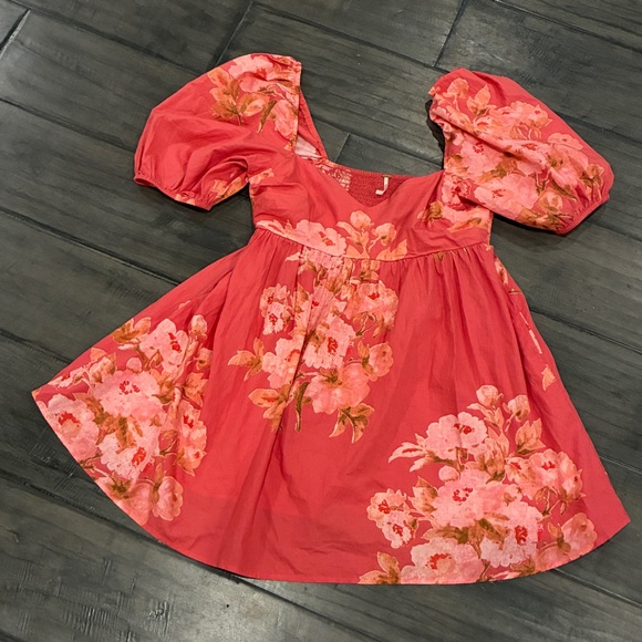 Free People Peony Babydoll Dress in Femme Combo - Size Large - Picture 9 of 14